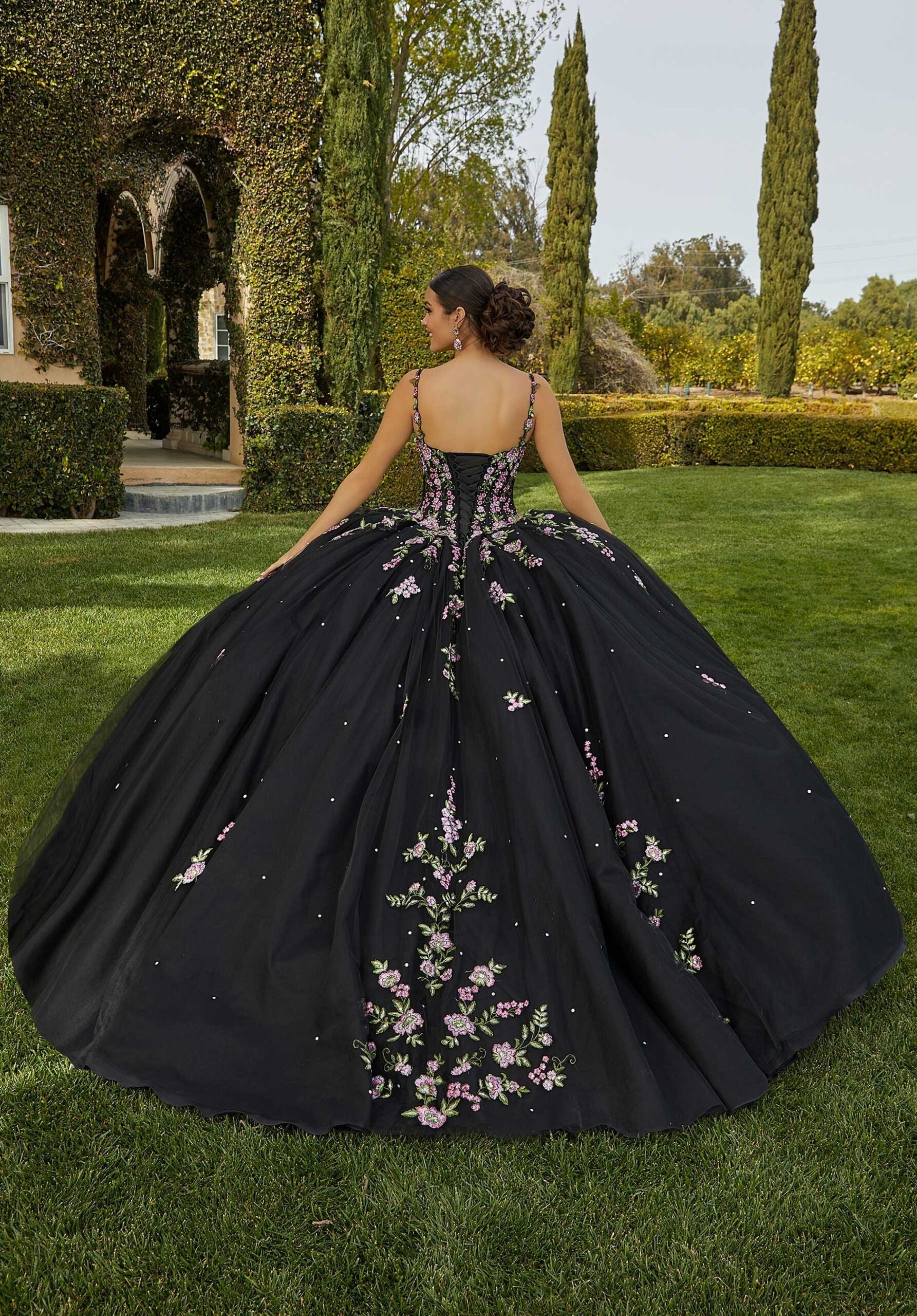 Sweetheart Floor-Length Tulle Quinceañera Ball Gown MGNY Madeline Gardner New York 89435