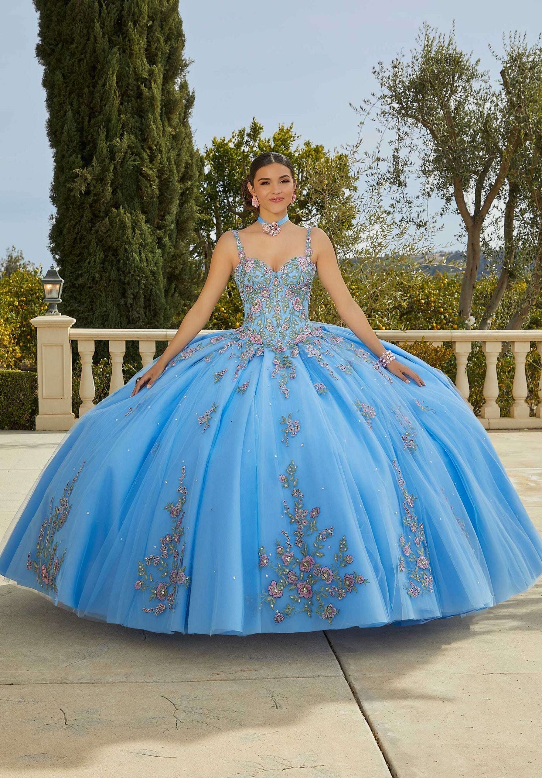 Sweetheart Floor-Length Tulle Quinceañera Ball Gown MGNY Madeline Gardner New York 89435