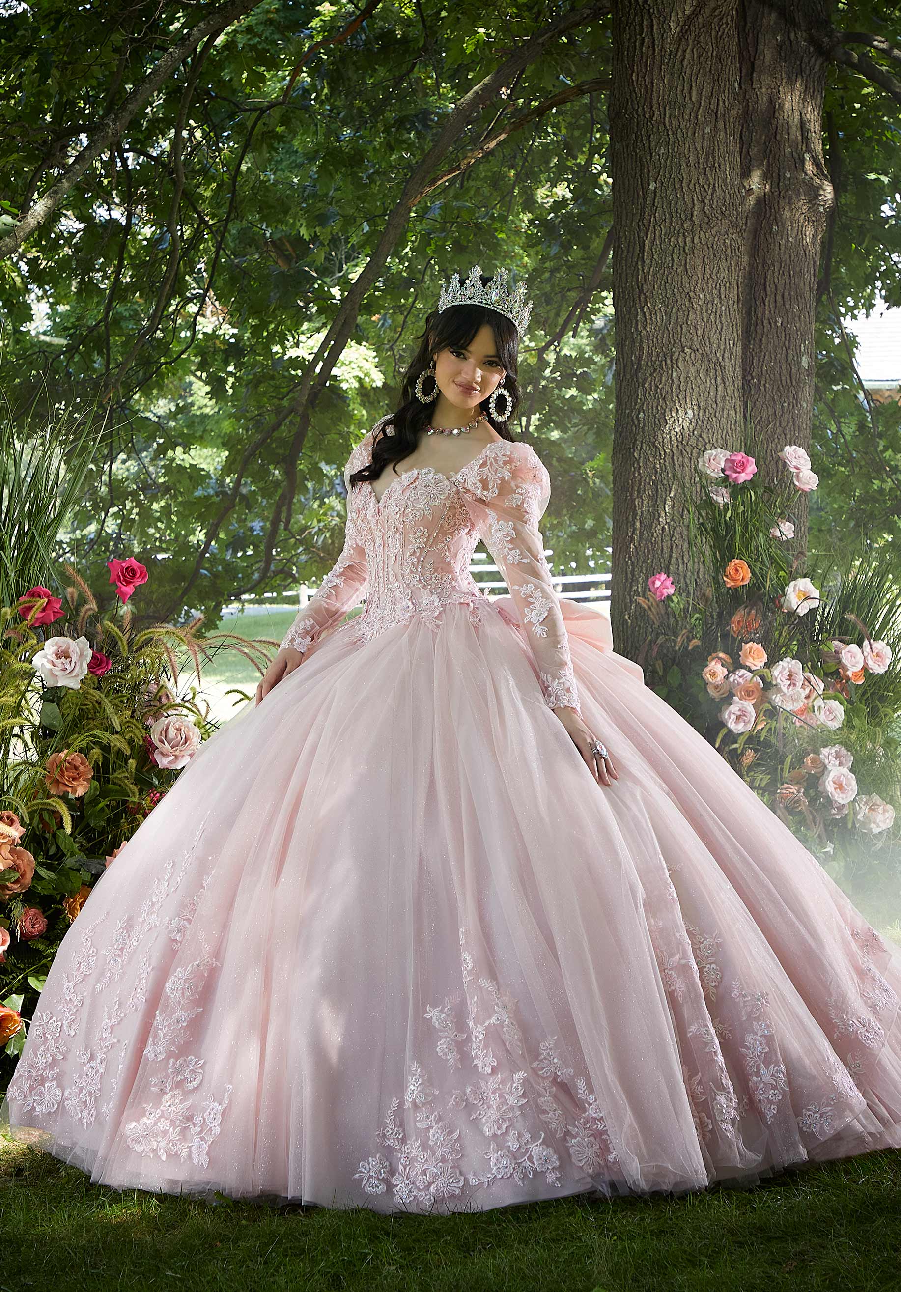 Sweetheart Floor-Length Tulle Quinceañera Ball Gown MGNY Madeline Gardner New York 89443