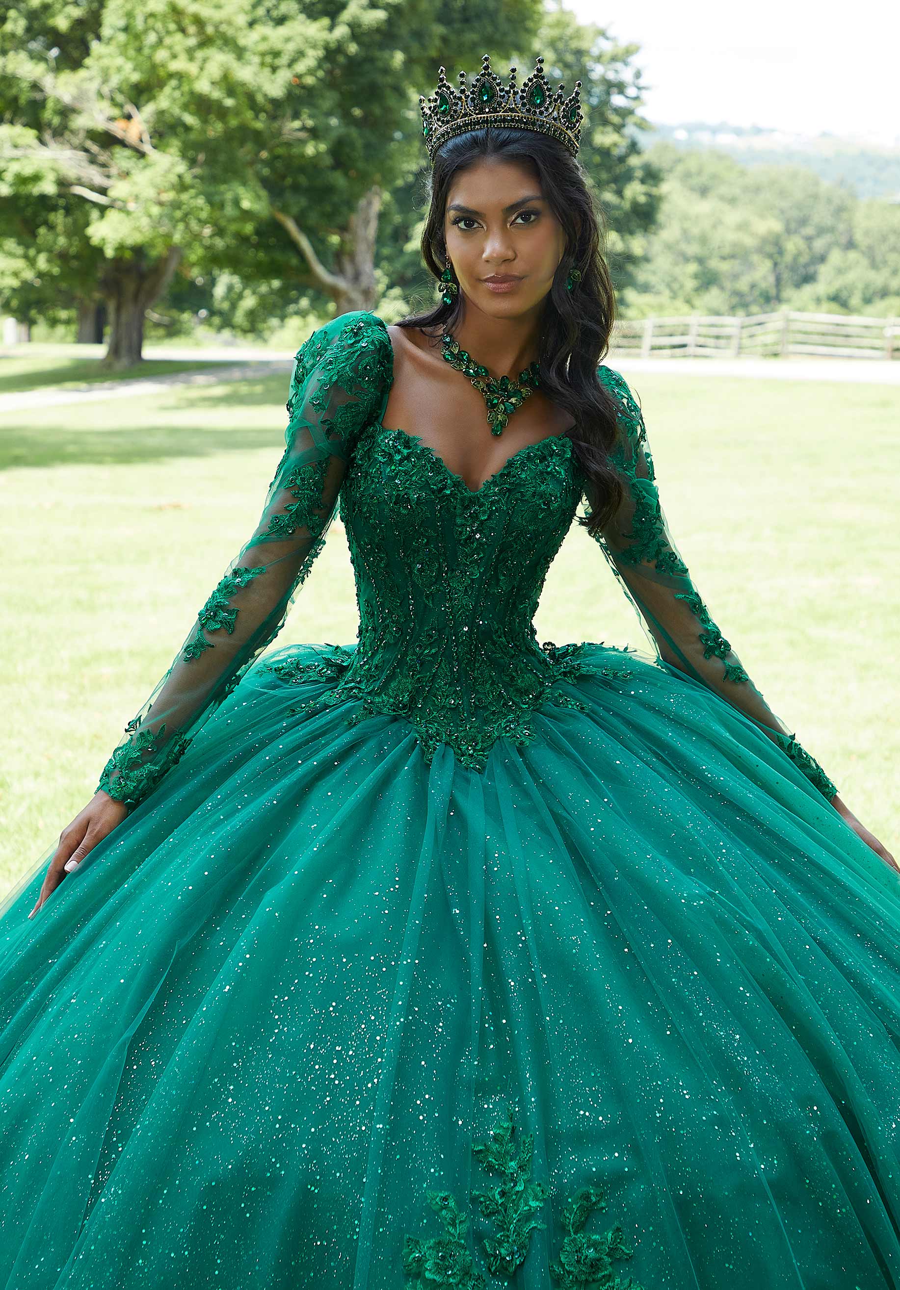 Sweetheart Floor-Length Tulle Quinceañera Ball Gown MGNY Madeline Gardner New York 89443