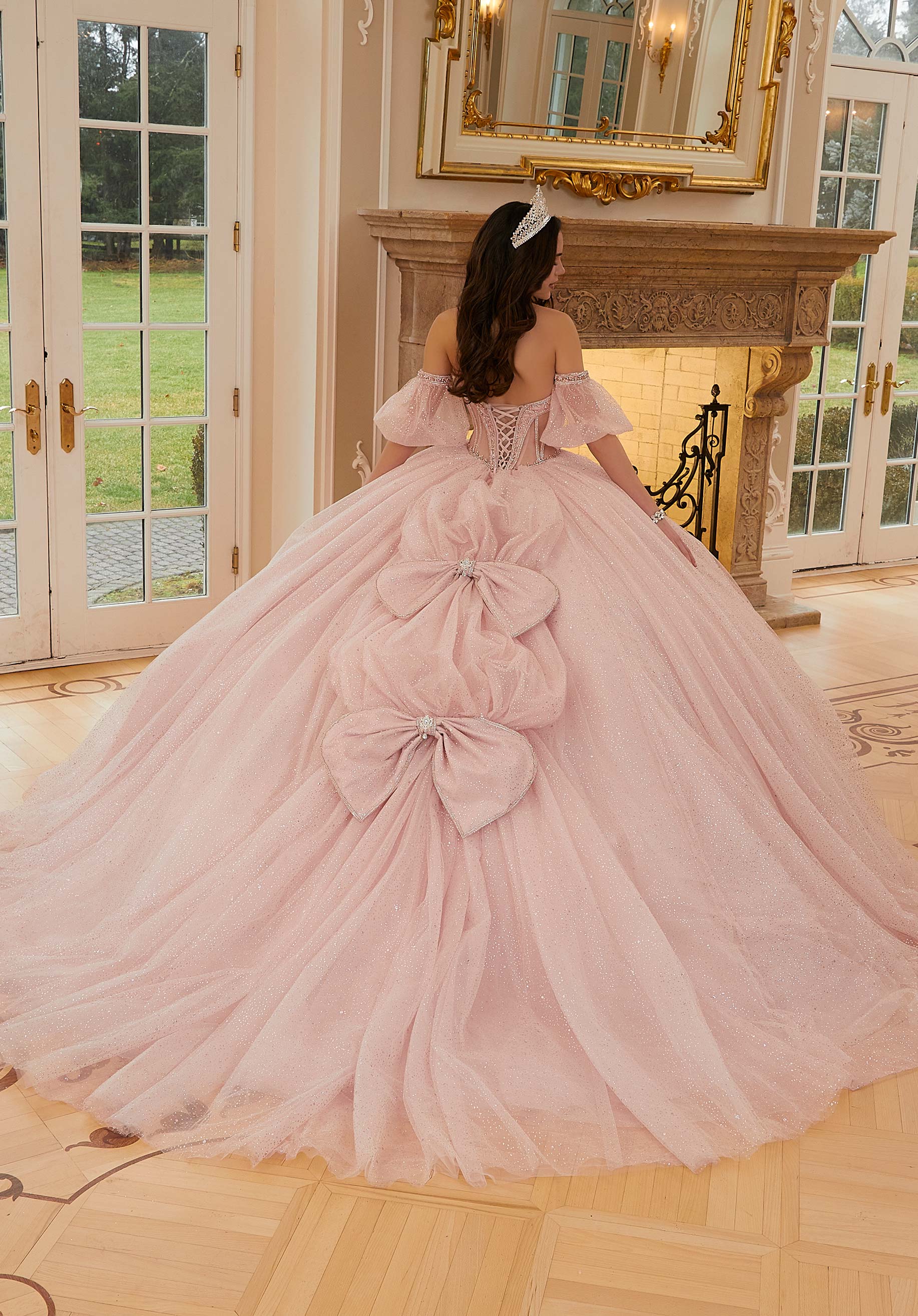 Sweetheart Floor-Length Tulle Quinceañera Ball Gown MGNY Madeline Gardner New York 89479