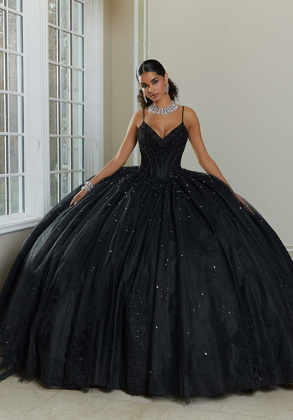 Sweetheart Floor-Length Tulle Quinceañera Ball Gown MGNY Madeline Gardner New York 89482