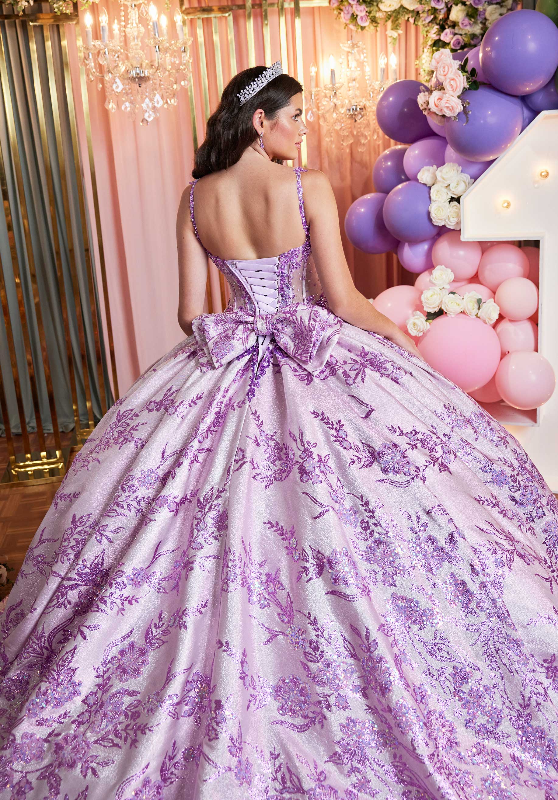 Quinceniera Dresses Quinceanera Dress Metallic Long Ball Gown Purple