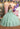 Quinceniera Dresses Glitter Floral Applique Long Quinceanera Dress  Sage