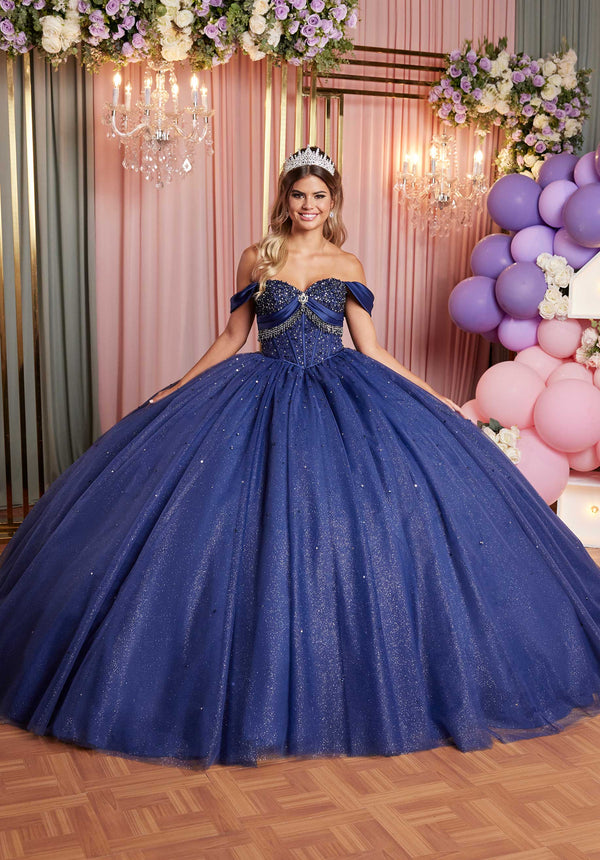 MGNY Madeline Gardner New York 89515 Long Beaded Fringe Quinceanera Dress