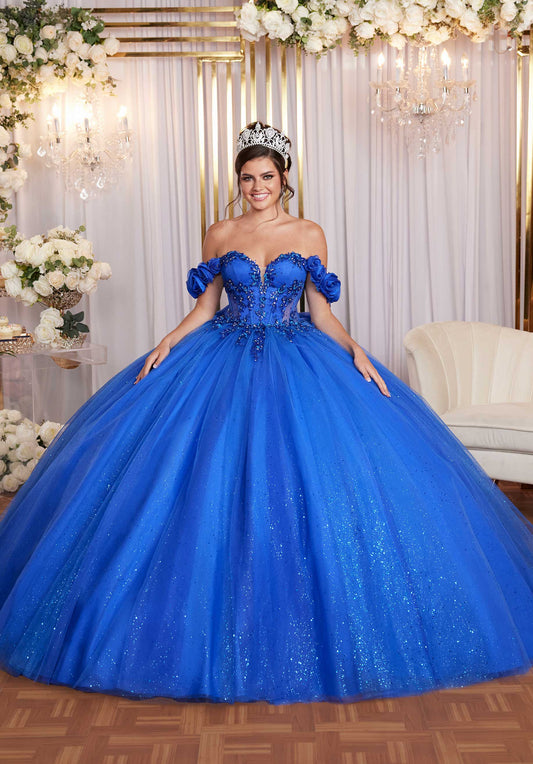 Quinceniera Dresses Quinceañera Dress Long Glitter Corset Ball Gown Regal Royal