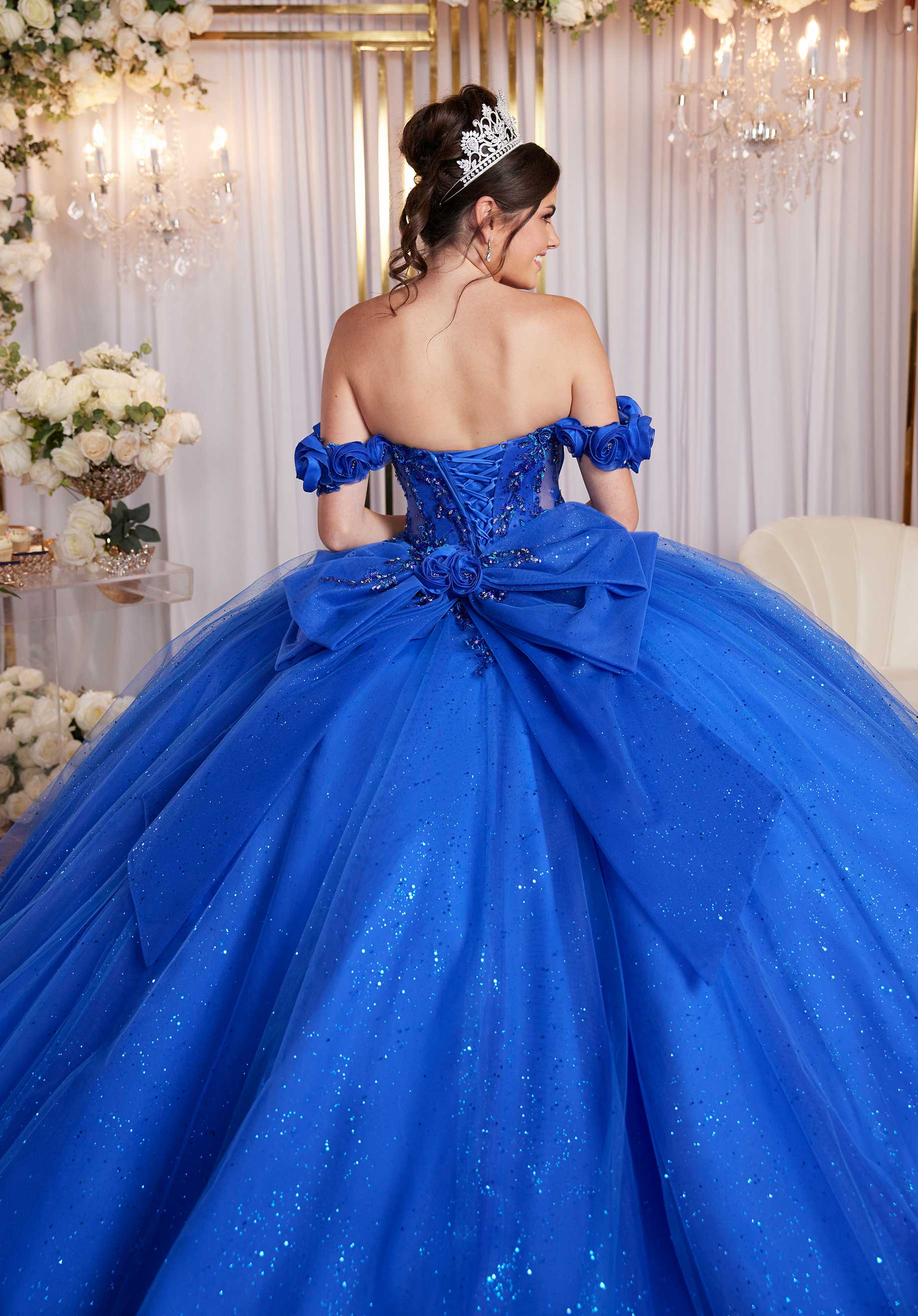 Quinceniera Dresses Quinceañera Dress Long Glitter Corset Ball Gown Regal Royal