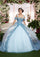 Quinceniera Dresses Sweet 16 Long Metallic Quinceanera Dress Ice Blue