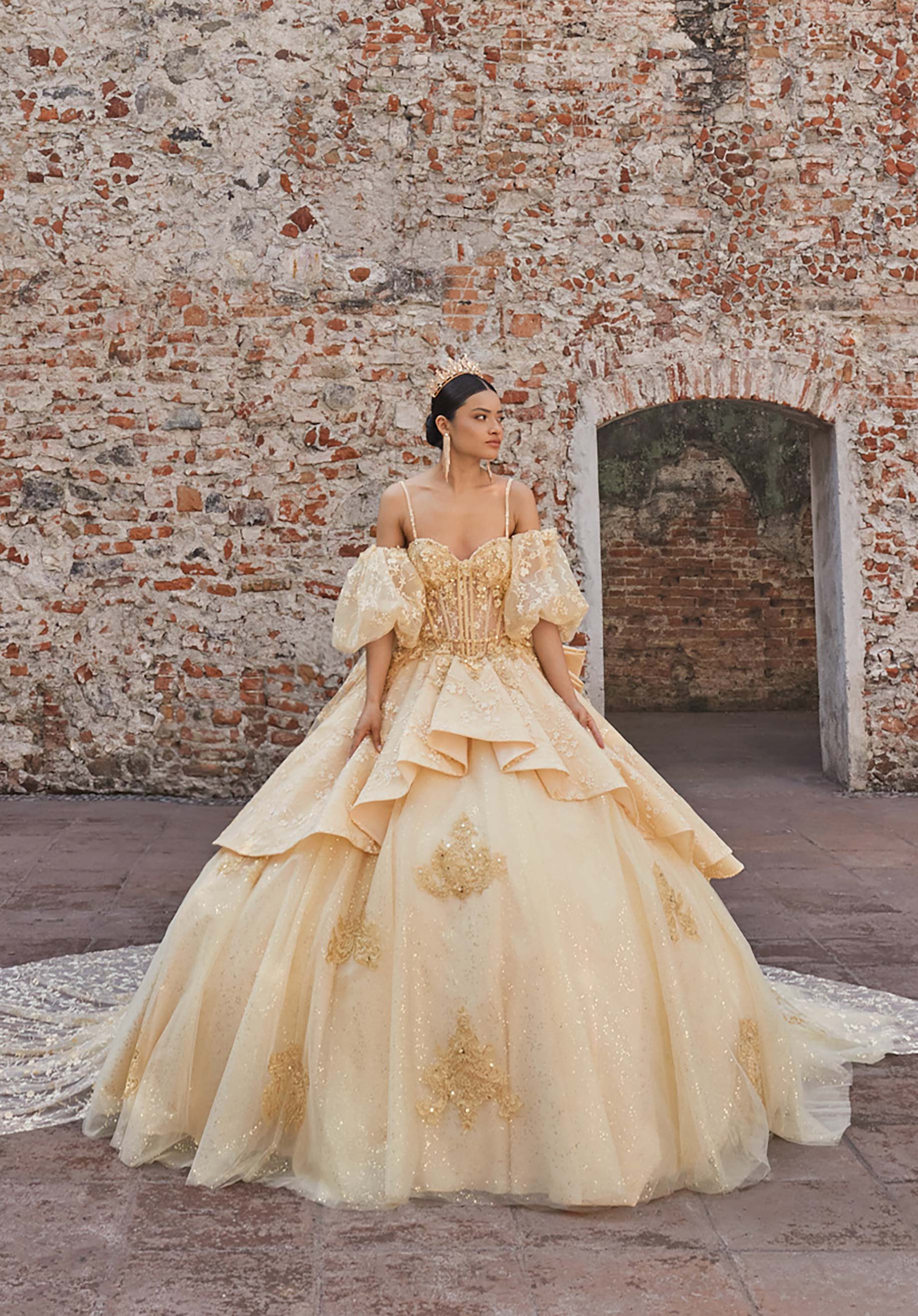 Sweetheart Floor-Length Tulle Quinceañera Ball Gown MGNY Madeline Gardner New York 89537