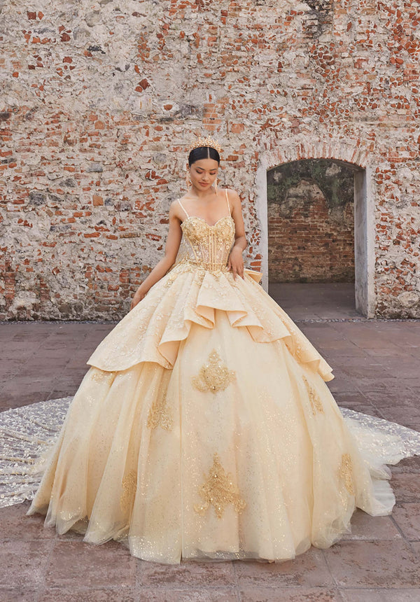 Sweetheart Floor-Length Tulle Quinceañera Ball Gown MGNY Madeline Gardner New York 89537