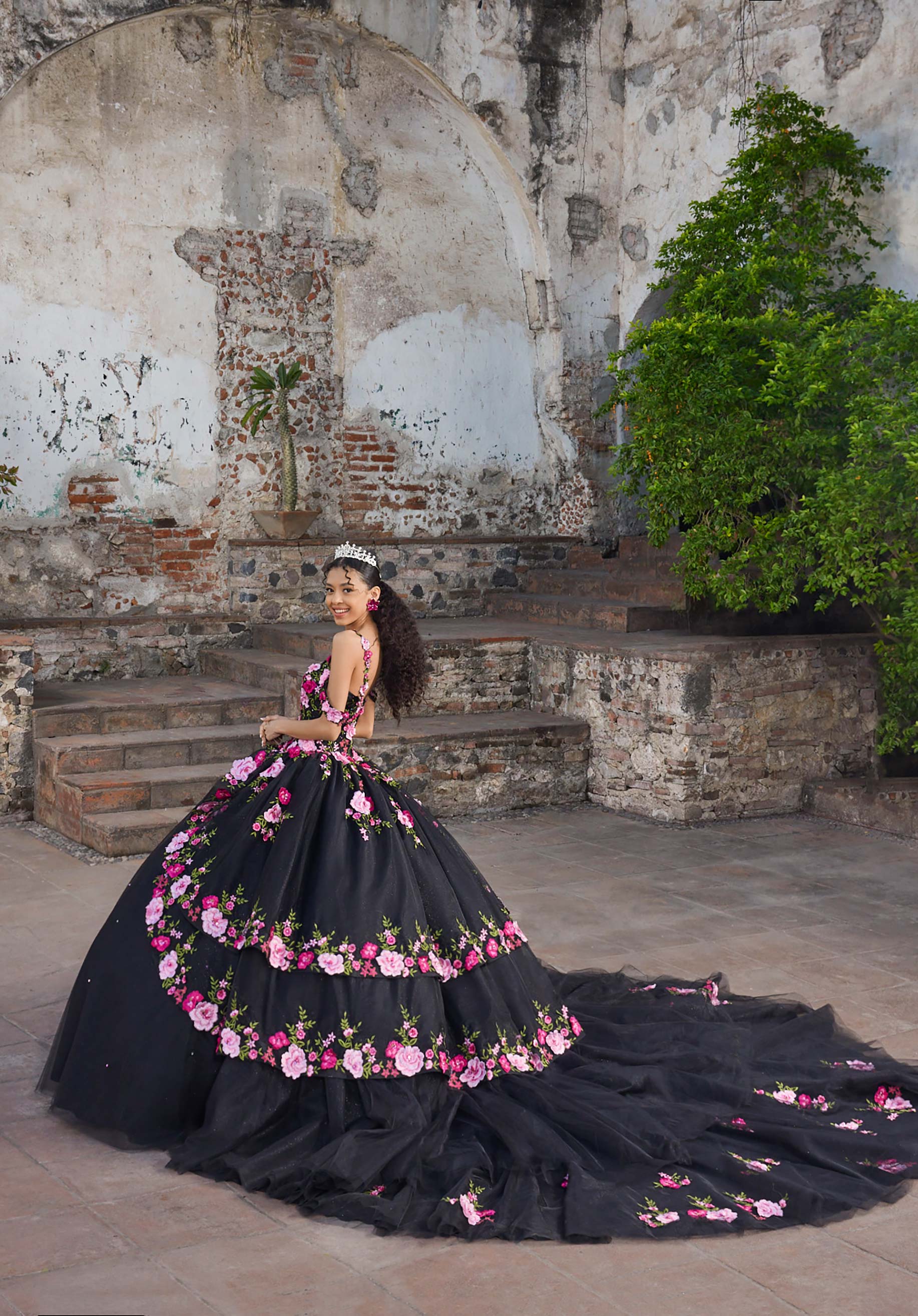 Sweetheart Floor-Length Tulle Quinceañera Ball Gown MGNY Madeline Gardner New York 89545