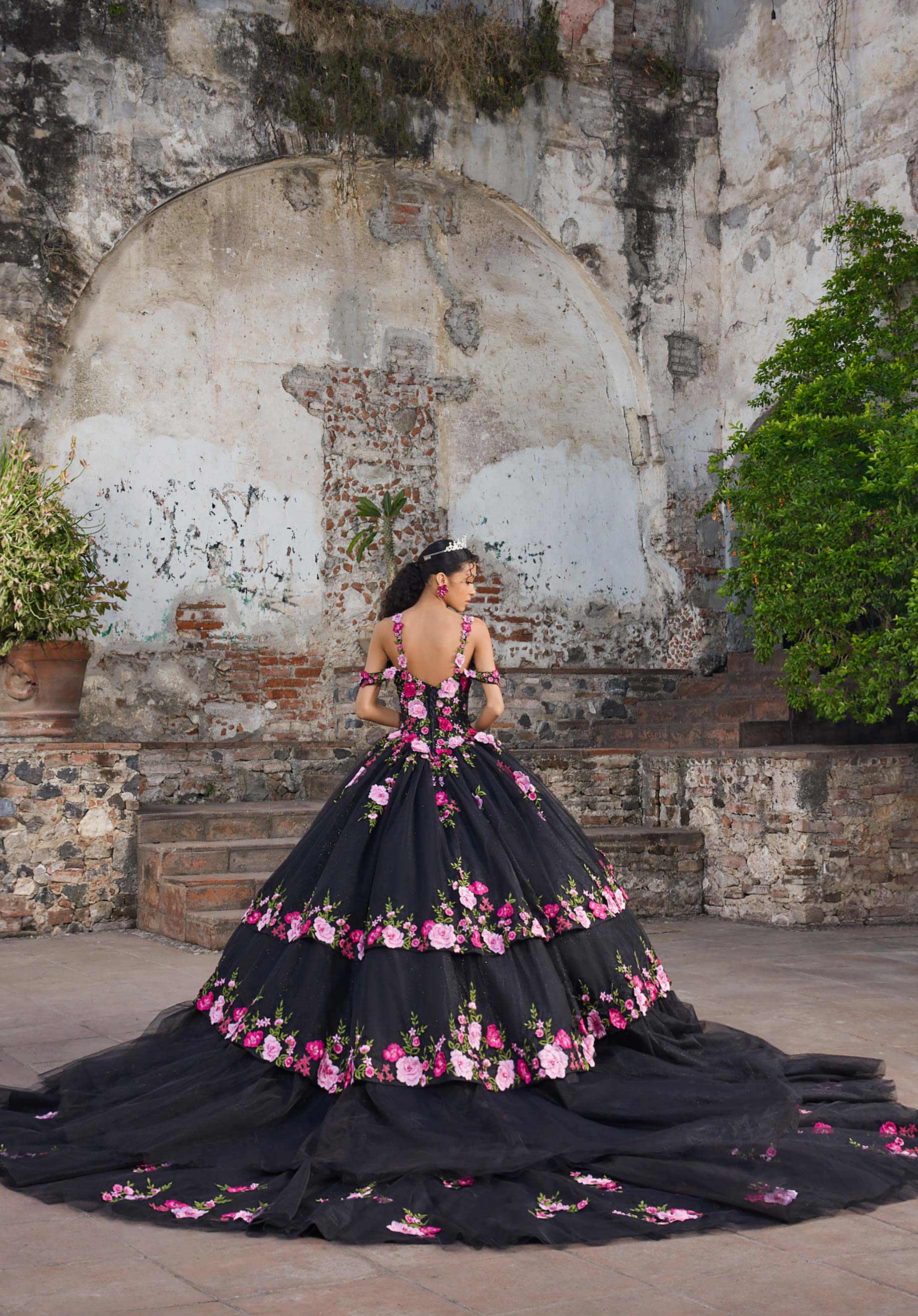Sweetheart Floor-Length Tulle Quinceañera Ball Gown MGNY Madeline Gardner New York 89545