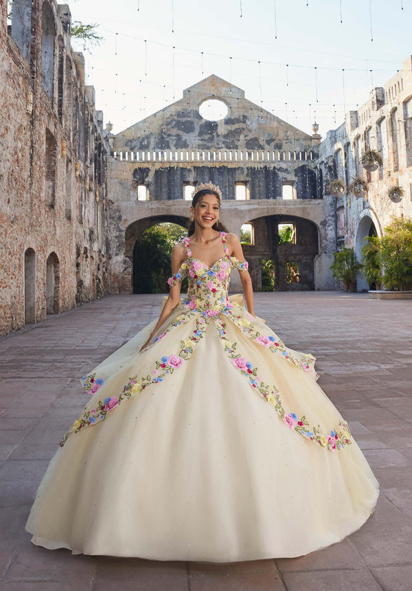 Sweetheart Floor-Length Tulle Quinceañera Ball Gown MGNY Madeline Gardner New York 89545
