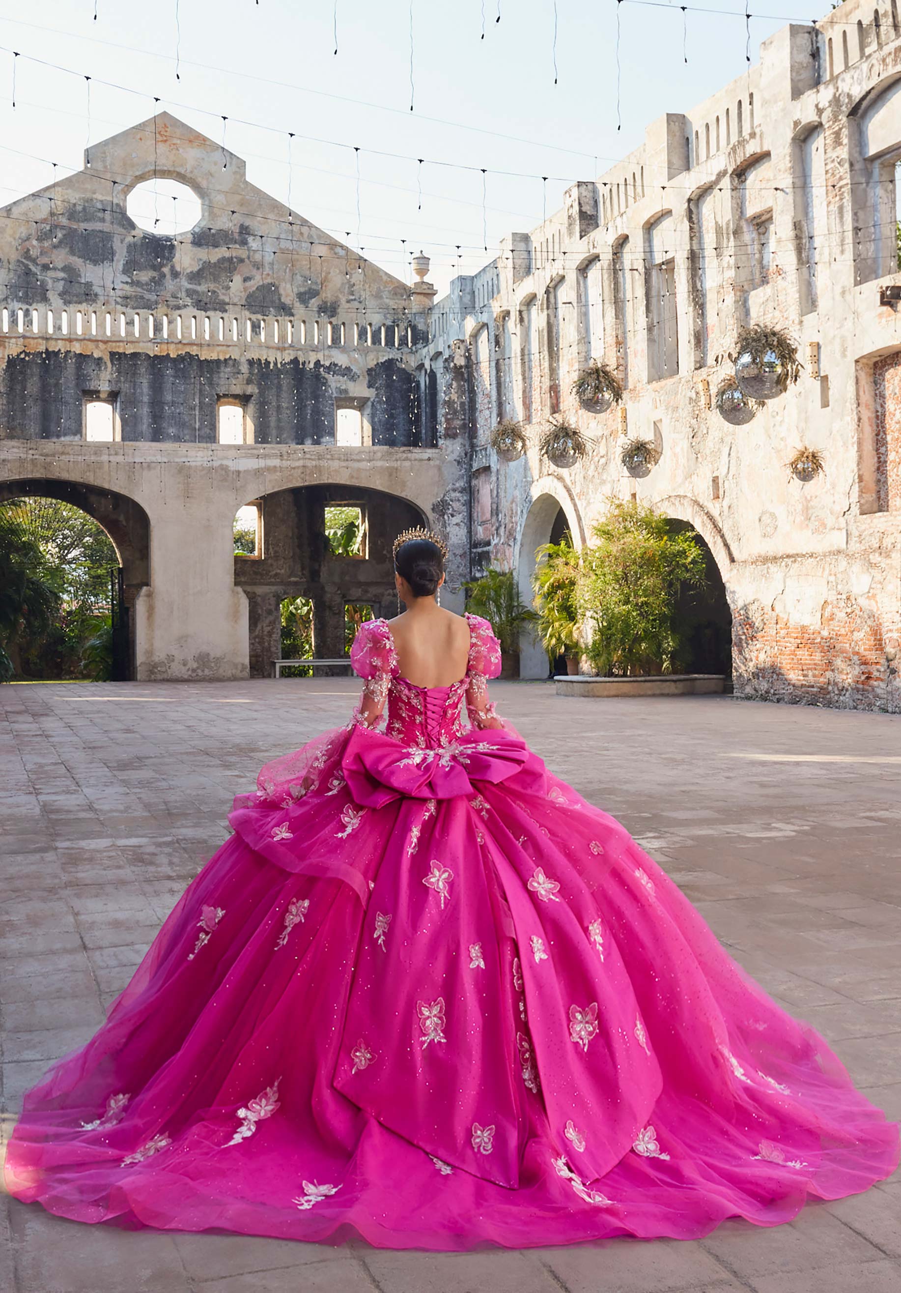 Sweetheart Floor-Length Tulle Quinceañera Ball Gown MGNY Madeline Gardner New York 89548