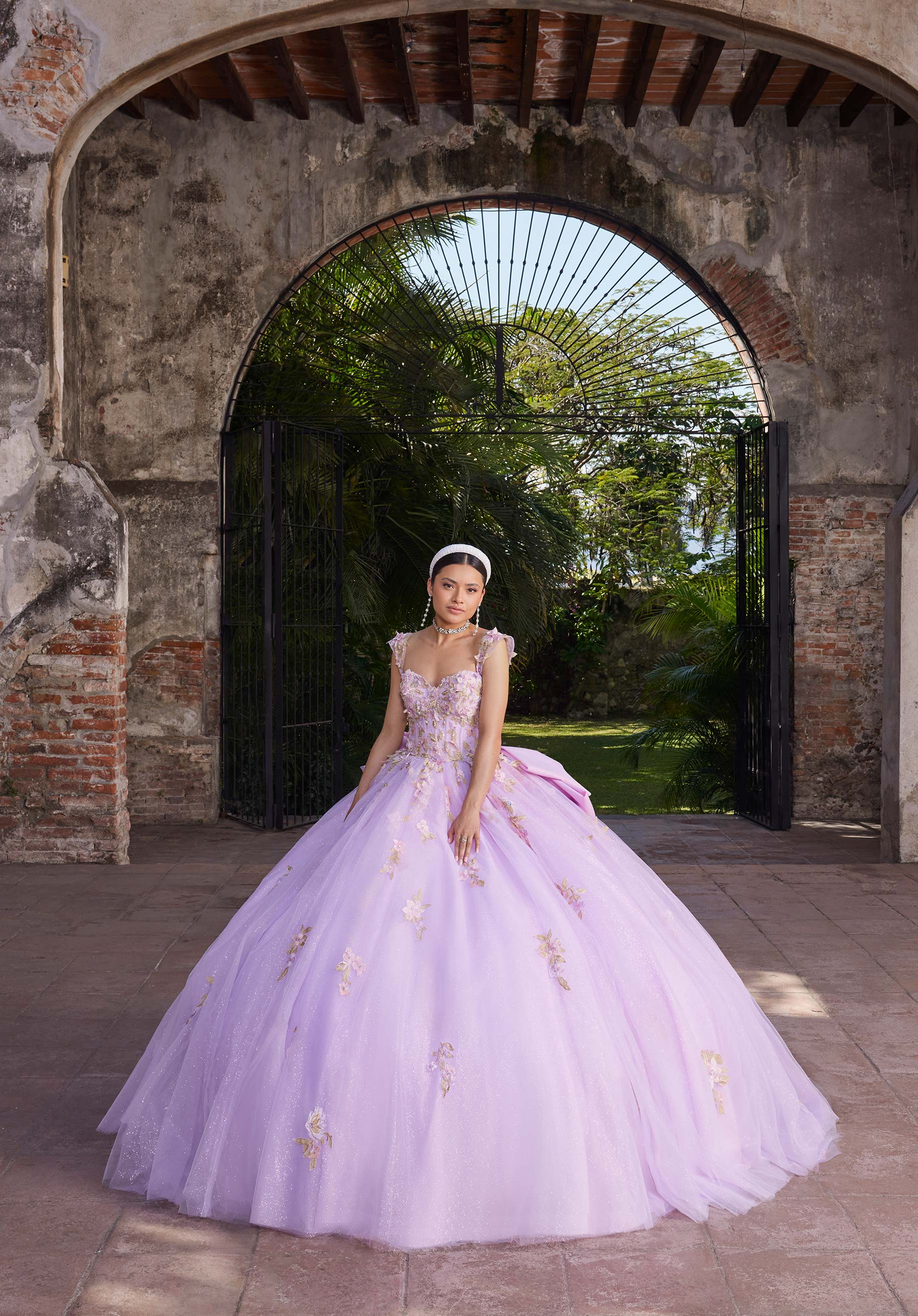 Sweetheart Floor-Length Tulle Quinceañera Ball Gown MGNY Madeline Gardner New York 89550