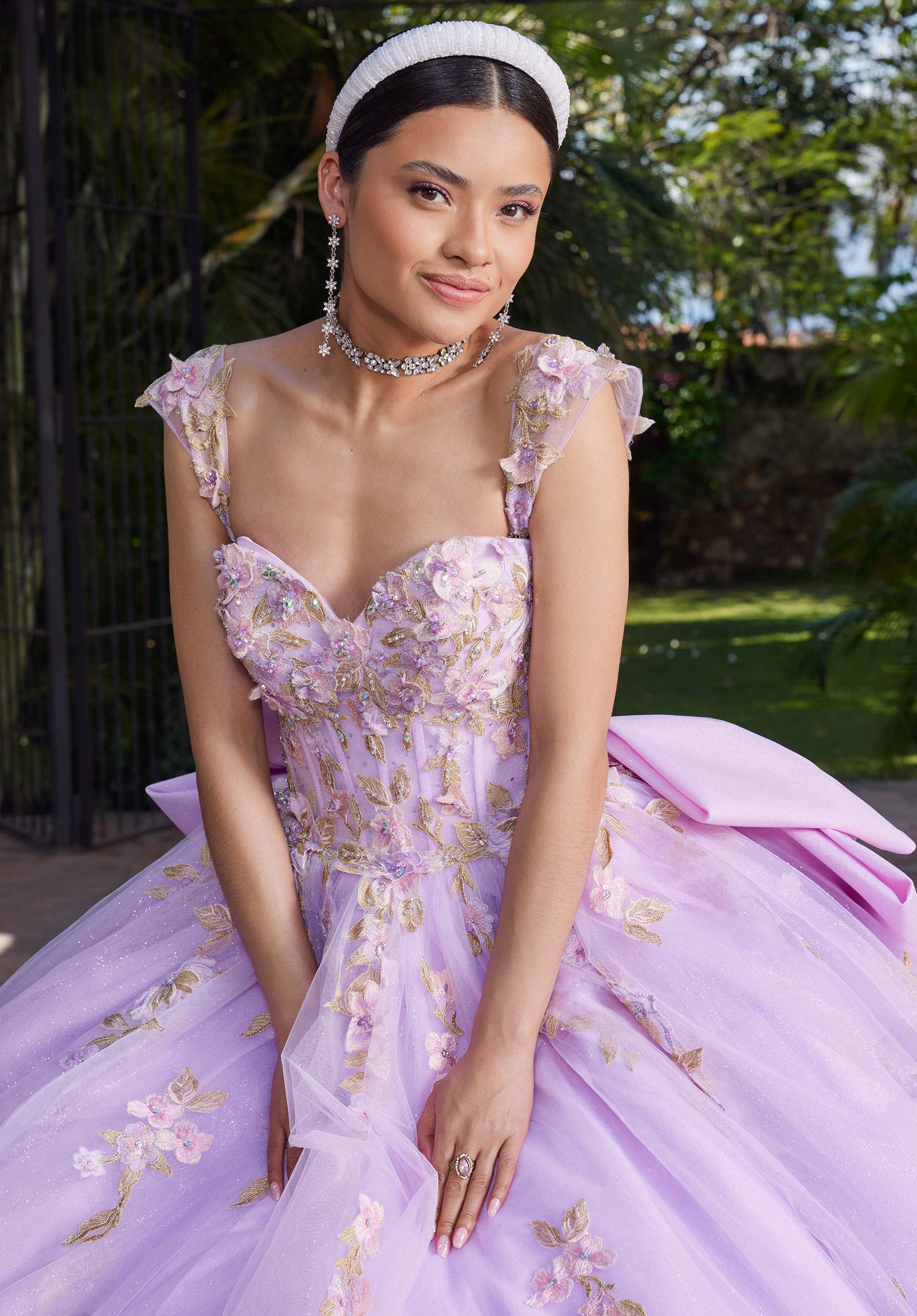 Sweetheart Floor-Length Tulle Quinceañera Ball Gown MGNY Madeline Gardner New York 89550