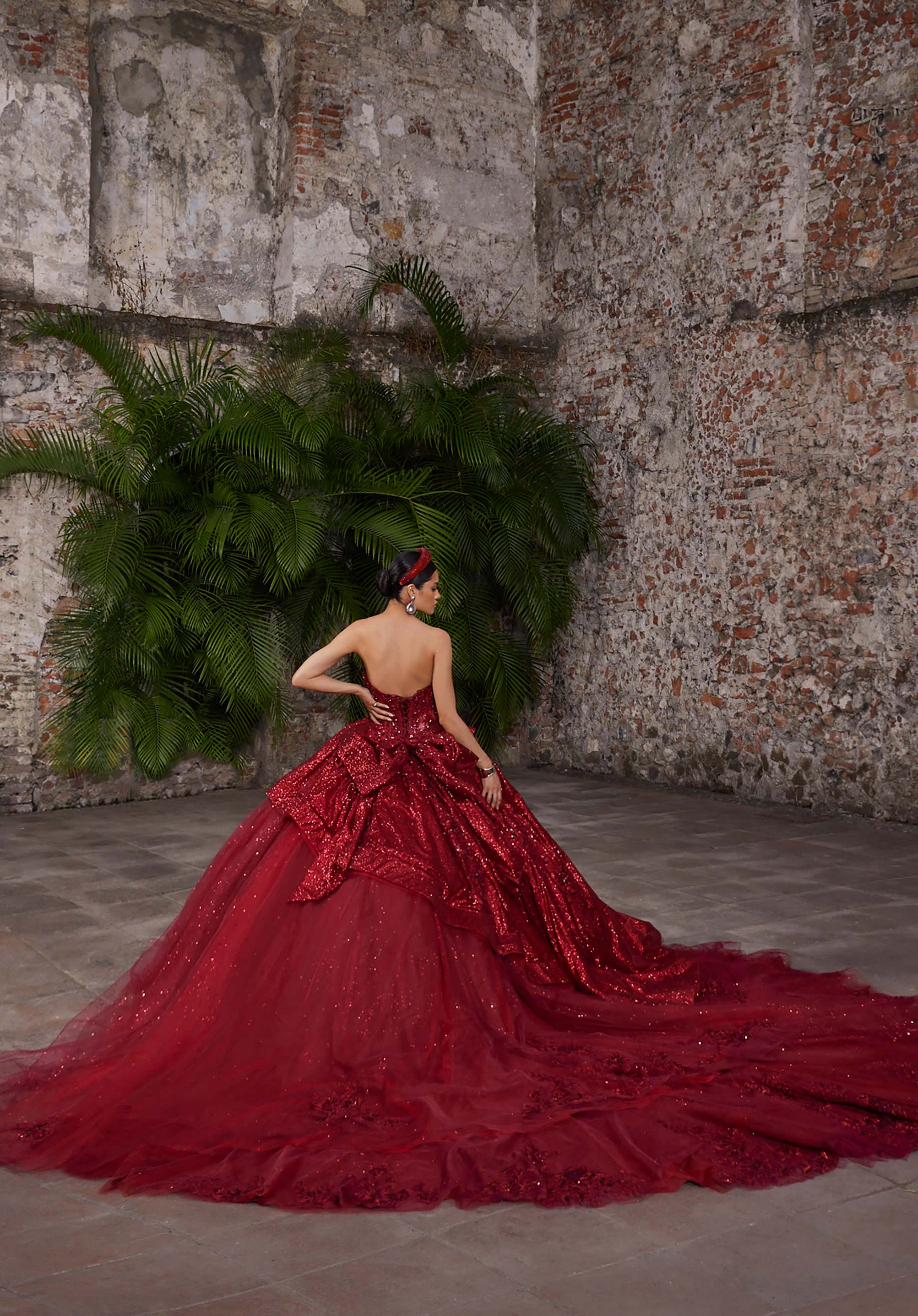 Sweetheart Floor-Length Tulle Quinceañera Ball Gown MGNY Madeline Gardner New York 89555