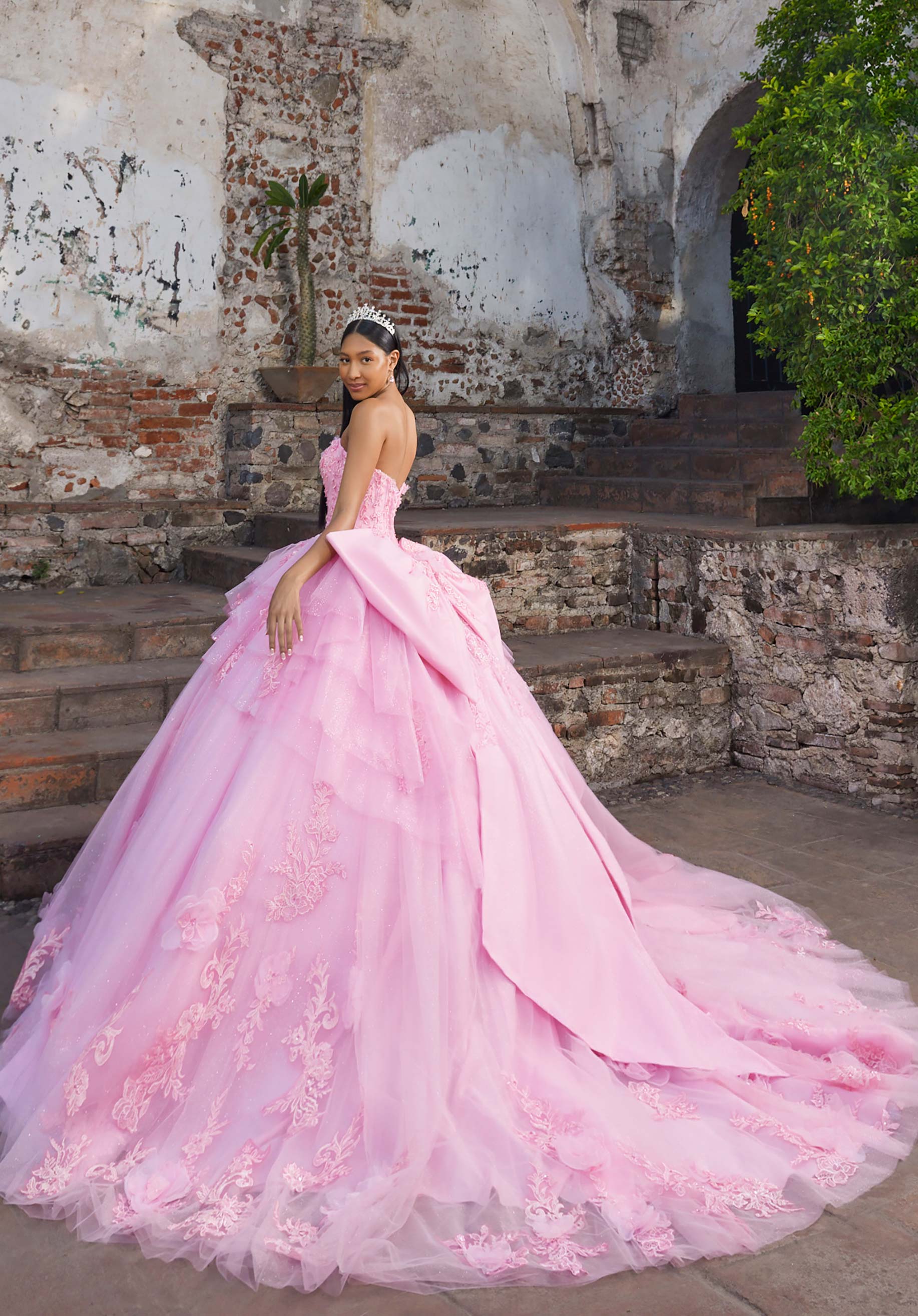 Sweetheart Floor-Length Tulle Quinceañera Ball Gown MGNY Madeline Gardner New York 89558
