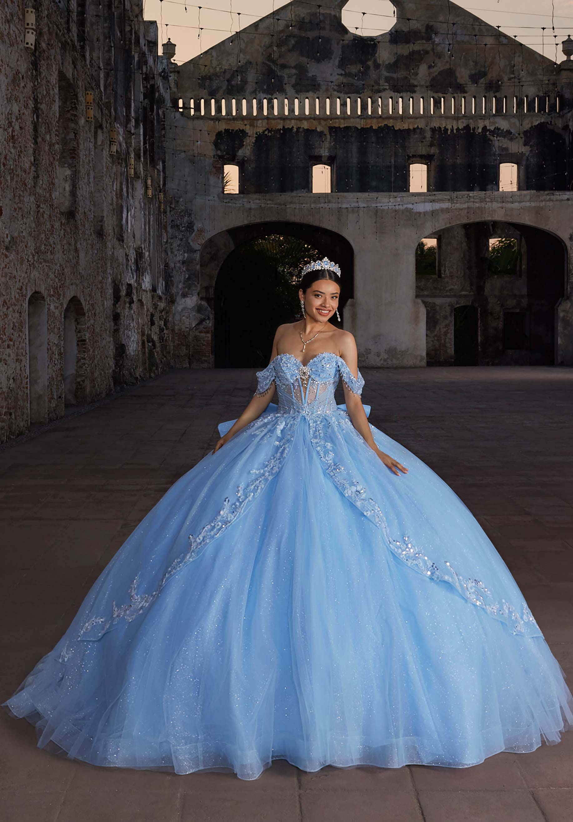 Strapless Curved Neck Ball Gown – The Dress Outlet