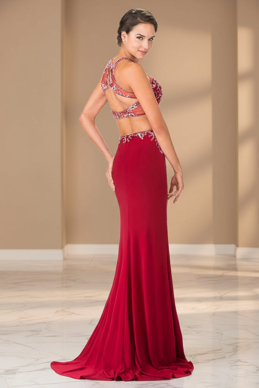 Prom 2 Piece Sexy Halter Evening Gown – The Dress Outlet