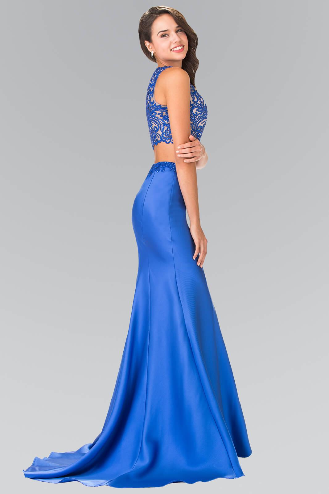 Prom 2 Piece Trumpet Homecoming Evening Long Gown - The Dress Outlet Elizabeth K
