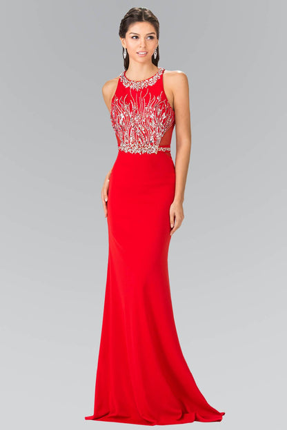 Prom Beaded Formal Dress Trumpet Gown - The Dress Outlet Elizabeth K