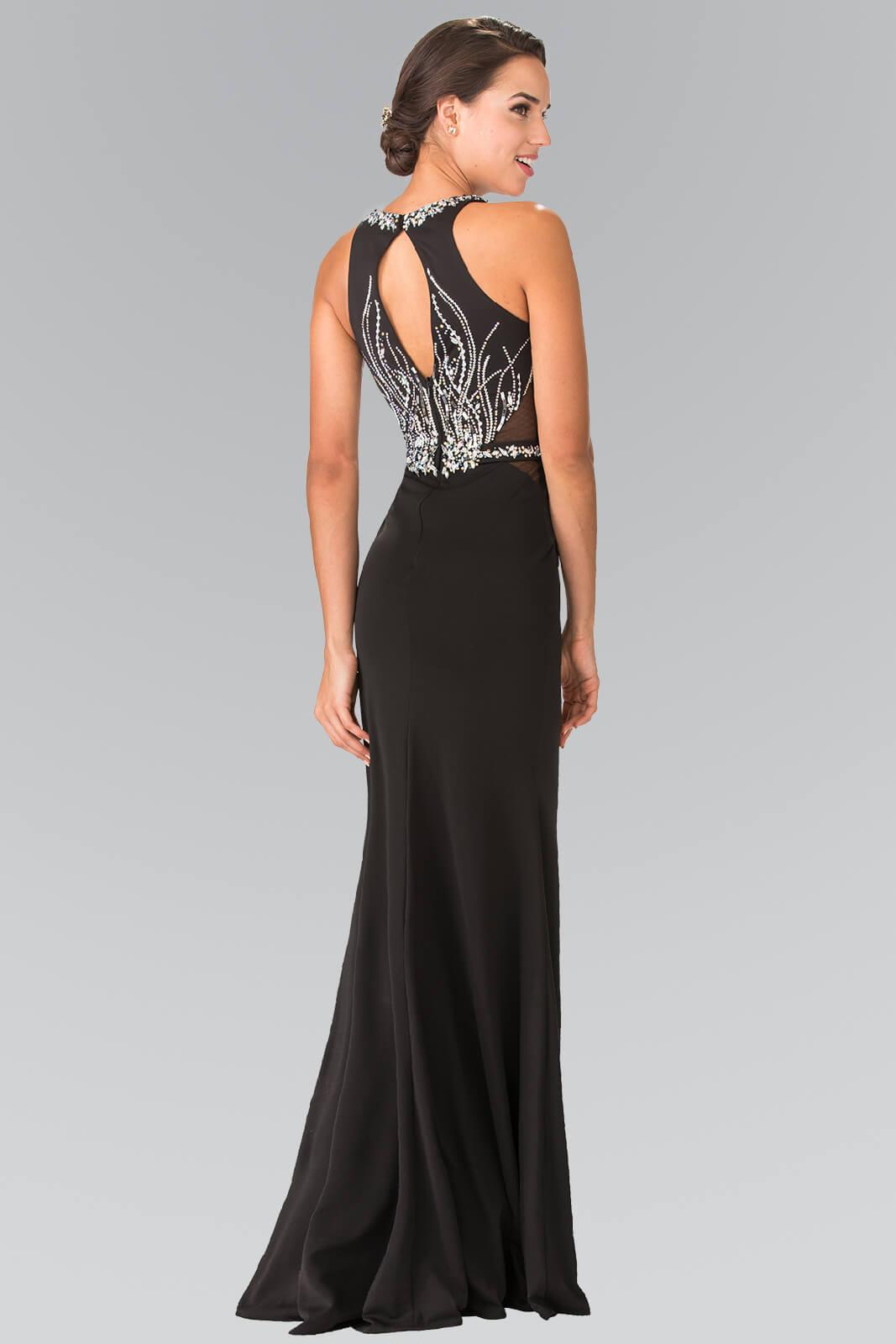Black Prom Beaded Formal Dress Trumpet Gown