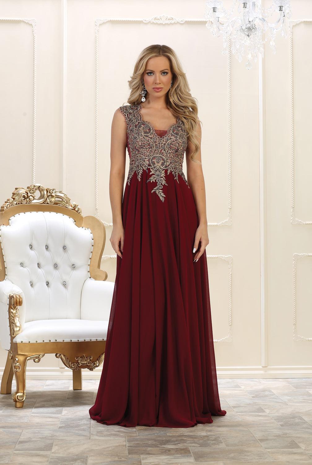 Prom Dress Long Evening Gown Plus Size Formal - The Dress Outlet May Queen