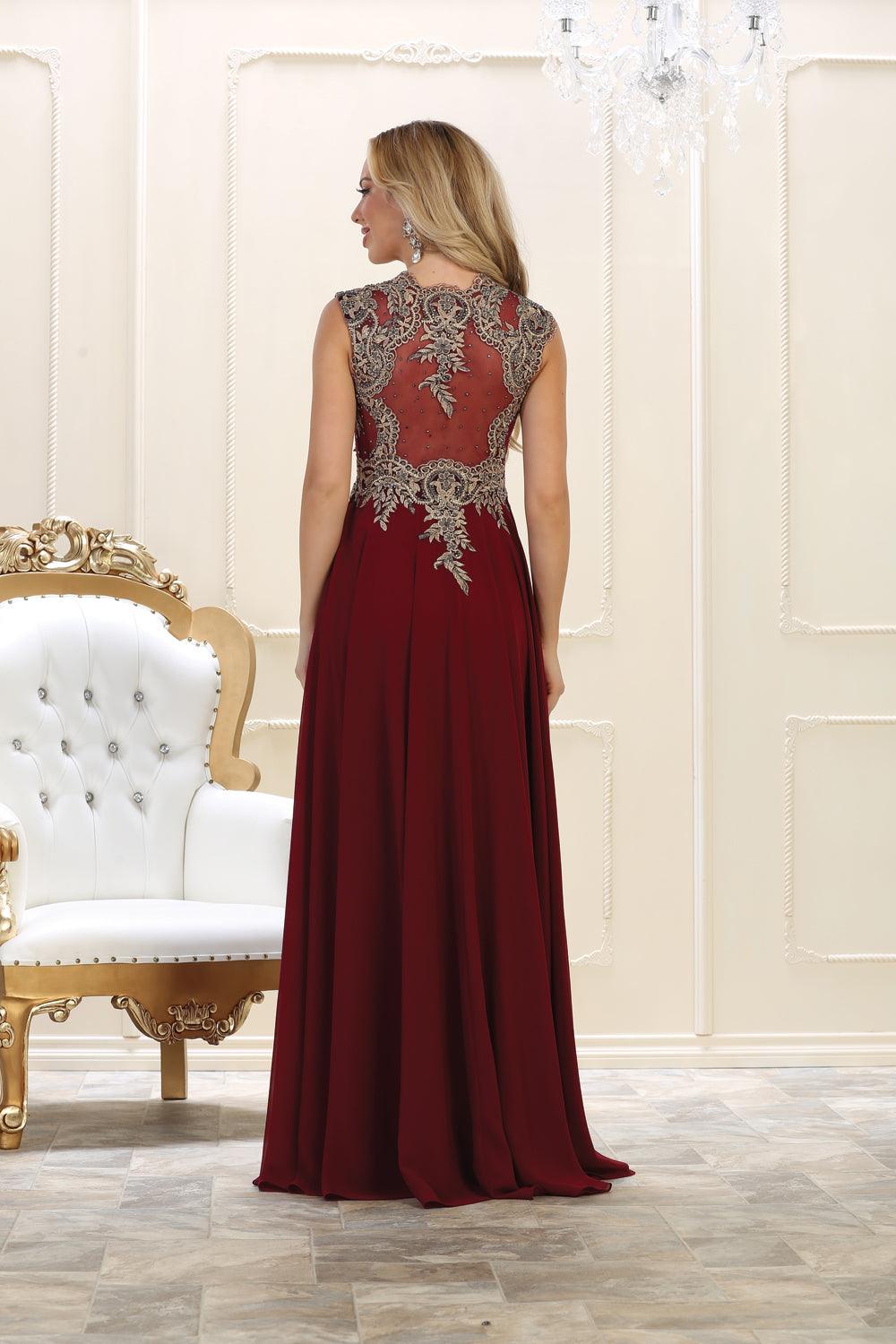 Prom Dress Long Evening Gown Plus Size Formal - The Dress Outlet May Queen