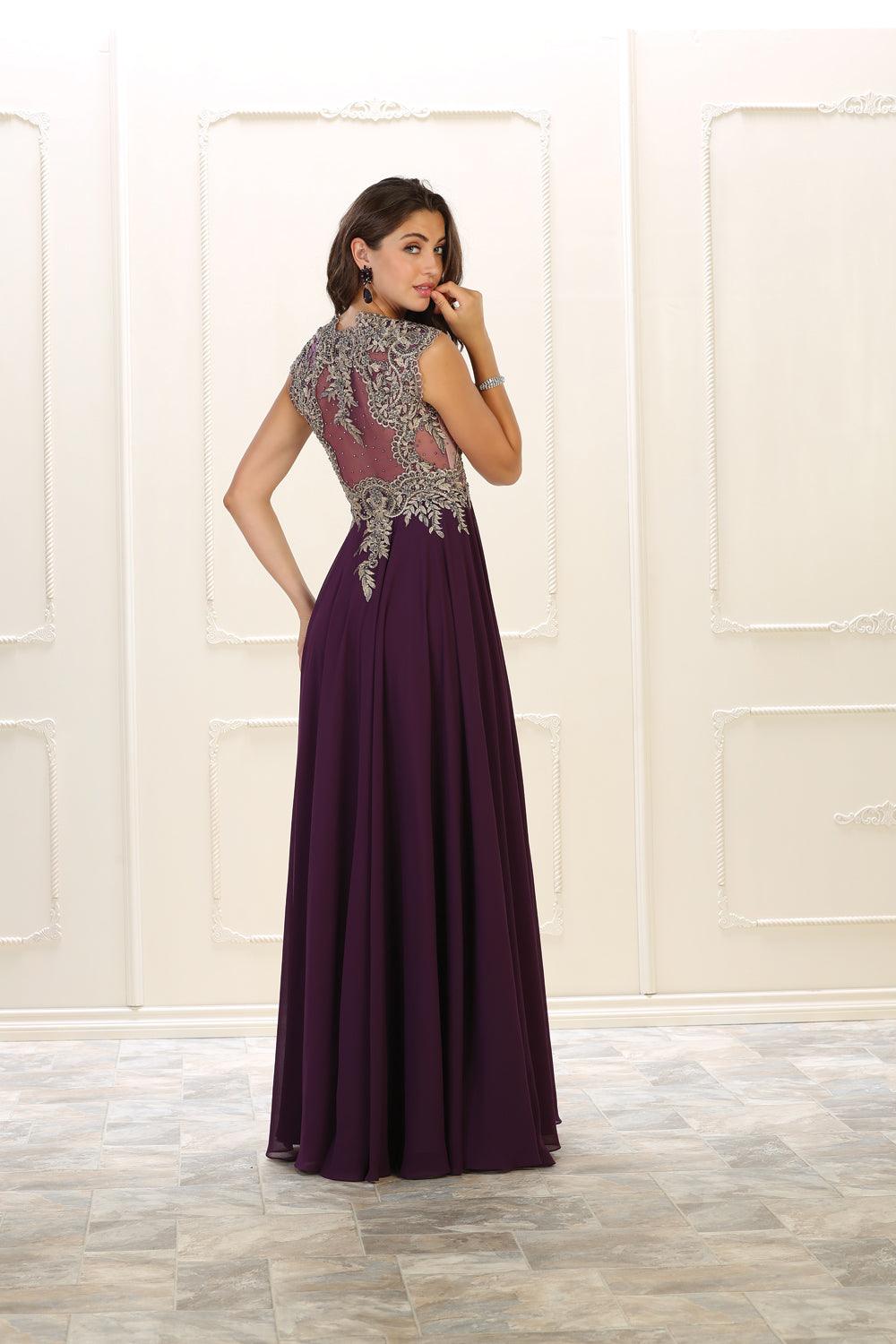 Prom Dress Long Evening Gown Plus Size Formal - The Dress Outlet May Queen