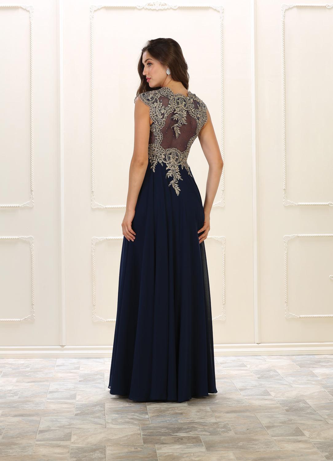 Prom Dress Long Evening Gown Plus Size Formal - The Dress Outlet May Queen