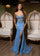Prom Dresses Beaded Long Slit Glitter Formal Prom Dress Periwinkle