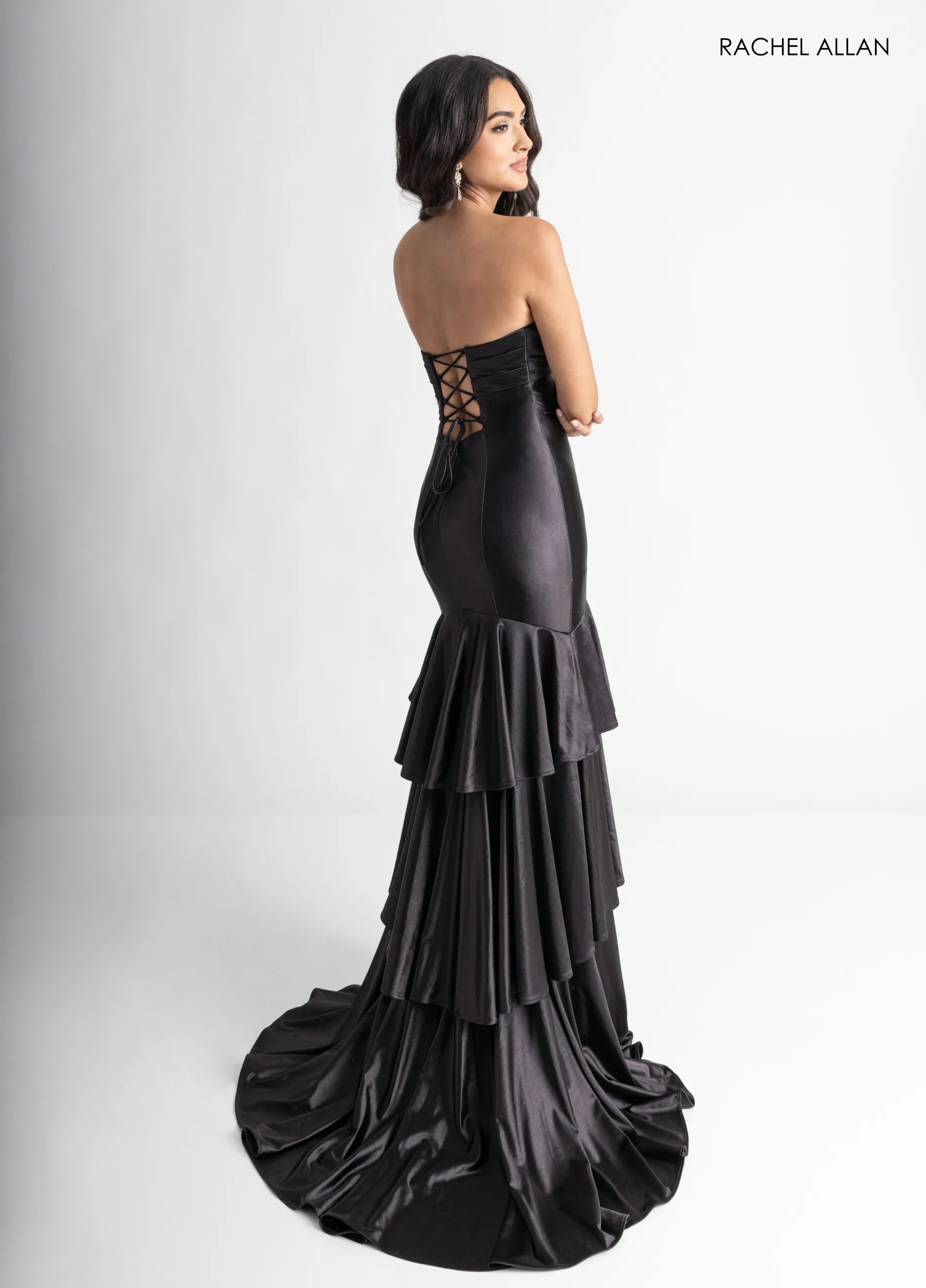 Prom Dresses Long Formal Ruffle Prom Dress Black