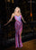 Prom Dresses Long Beaded Prom Fitted Slit Formal Dress Pink
