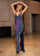 Prom Dresses Beaded Long Back Slit Formal Prom Dress Navy Multi