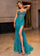 Prom Dresses Beaded Long Slit Glitter Formal Prom Dress Jade