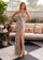 Prom Dresses ong Slit Formal Prom Dress Nude Silver