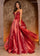 Prom Dresses Long Formal Ball Gown Beaded Prom Dress  Red