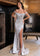 Prom Dresses Long Formal 3D Floral Prom Dress Silver