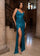 Prom Dresses Beaded Prom Long Formal Fitted Prom Dress Peacock