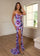 Prom Dresses Prom Long Floral Print Formal Dress Lilac