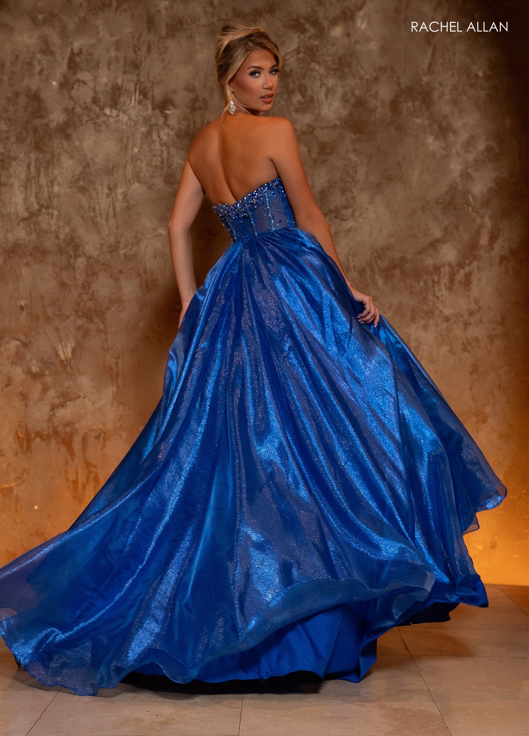 Rachel Allan 70812 Long Formal Ball Gown Beaded Prom Dress