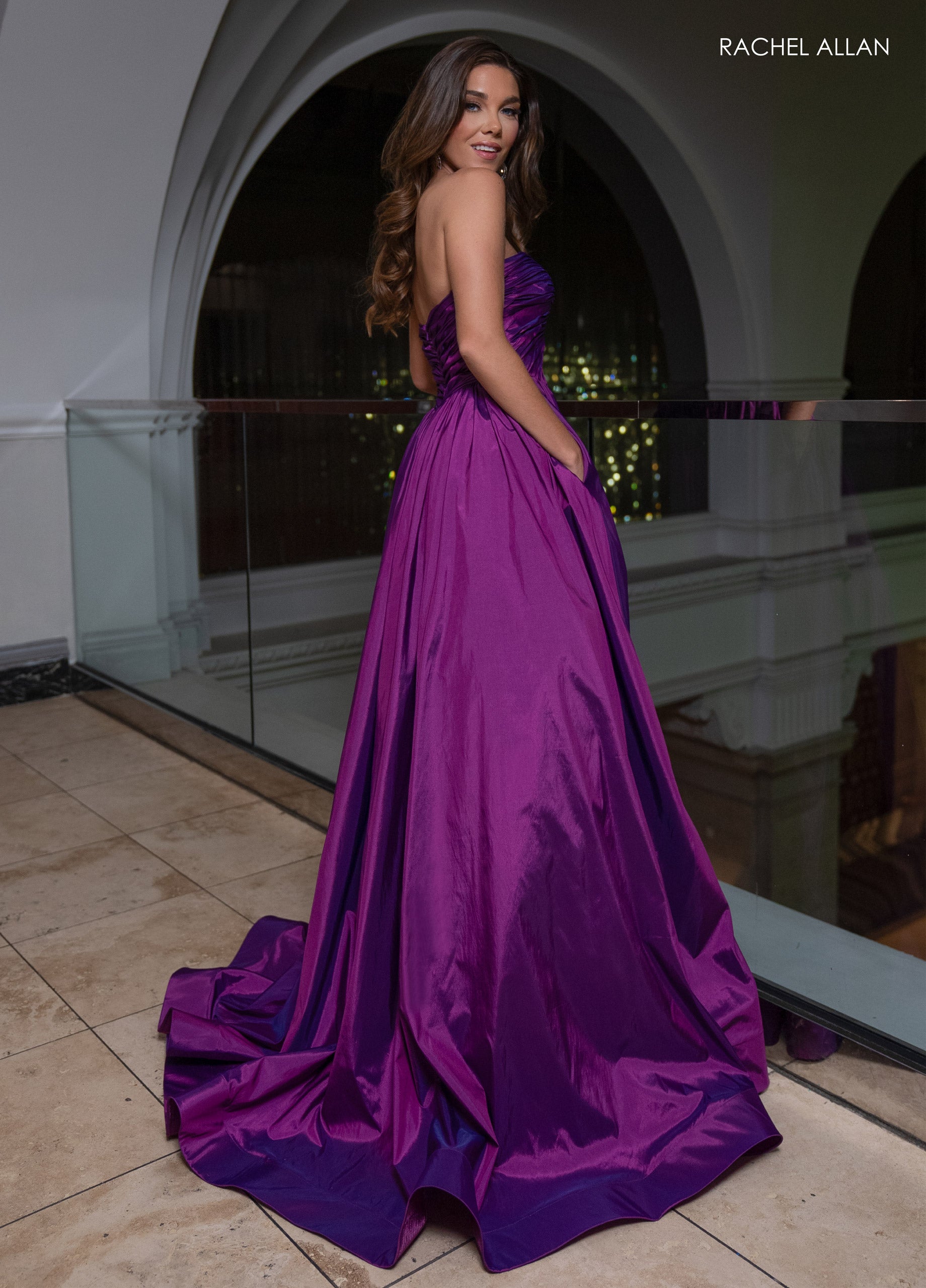 Prom Dresses Long Slit Ball Gown Formal Prom Dress Ultraviolet