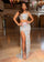 Prom Dresses Long Formal Beaded Two Piece Prom Dress Powder Blue