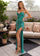 Prom Dresses Long Formal Pleated Prom Slit Dress Jade