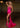 Prom Dresses Long Formal Beaded Fringe Slit Prom Dress  Hot Pink