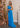Prom Dresses Fitted Slit Long Formal Beaded Prom Dress Ocean Blue