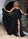 Prom Dresses Long Slit Ball Gown Formal Prom Dress Black