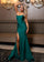 Prom Dresses Long Gown High Slit Formal Prom Dress Emerald