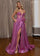 Prom Dresses A Line Long Formal Sequin Prom Dress Pink